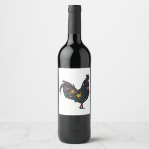 Rótulo De Garrafa De Cerveja 321 Galinha com música engraçada de presente de fi