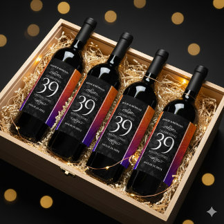 Rótulo De Garrafa De Cerveja 39º aniversário de casamento da Agate