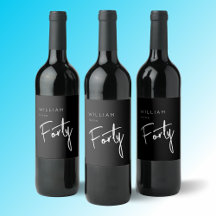 40.º aniversário dos 40 anos dos homens, preto