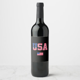 Rótulo De Garrafa De Cerveja 4 de julho Camisa EUA Bandeira Americana Patriótic