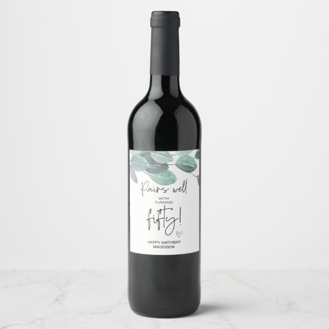 Rótulo De Garrafa De Cerveja 50º Aniversário Presente 50º Presente para Pais (Frente)