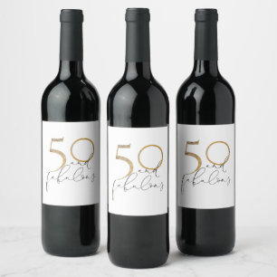 Rótulo De Garrafa De Cerveja 50 e Dourado preto branco e 50 anos