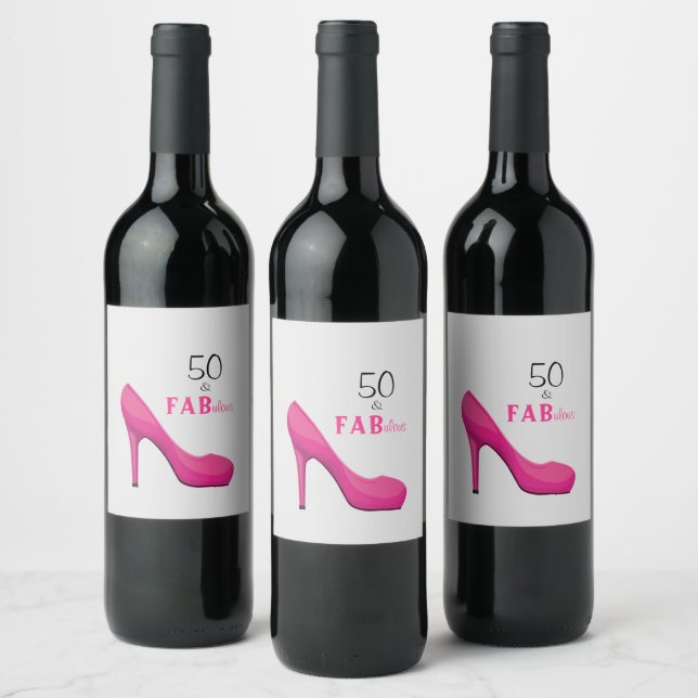Rótulo De Garrafa De Cerveja 50 & Fab Aniversário (Garrafas)