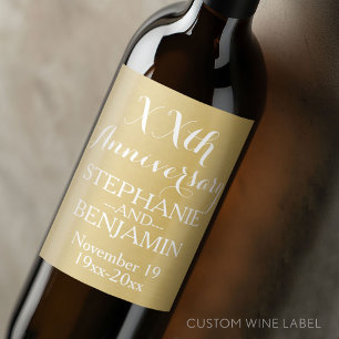 Rótulo De Garrafa De Cerveja 50th ou outro aniversário de casamento