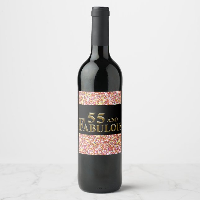 Rótulo De Garrafa De Cerveja 55º Aniversário (Frente)