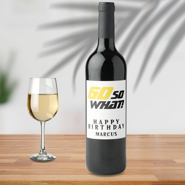 Rótulo De Garrafa De Cerveja 60, que engraçado inspiração 60º aniversário (Criador carregado)