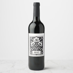 Rótulo De Garrafa De Cerveja 8647 Sutil Anti Trump Anti MAGA 86 47 Floral Boho