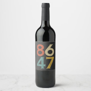 Rótulo De Garrafa De Cerveja 86 47 Bomba de retro Legal Anti-Trump