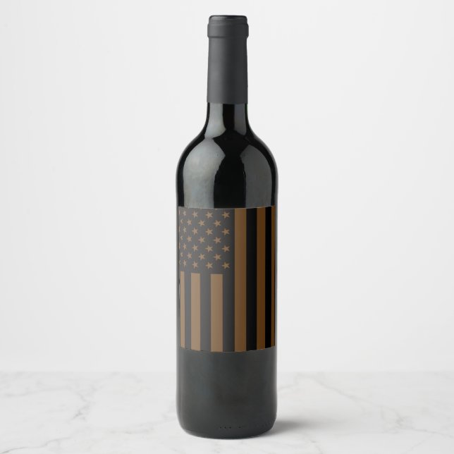 Rótulo De Garrafa De Cerveja A bandeira americana (Frente)