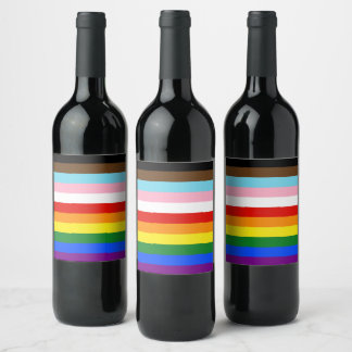 Rótulo De Garrafa De Cerveja A bandeira do SlipperyJoe's Eleven Stripe Pride mi