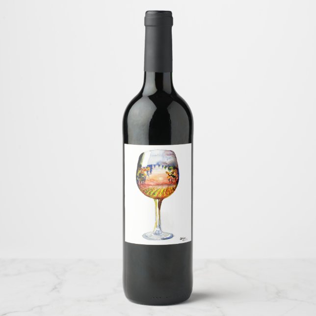 Rótulo De Garrafa De Cerveja A história do vinho (Frente)