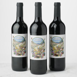 Rótulo De Garrafa De Cerveja A Língua das Flores