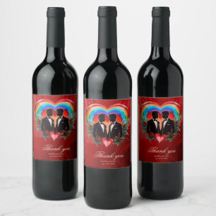 Rótulo De Garrafa De Cerveja A magia do momento: elegantes gay silhuetas.