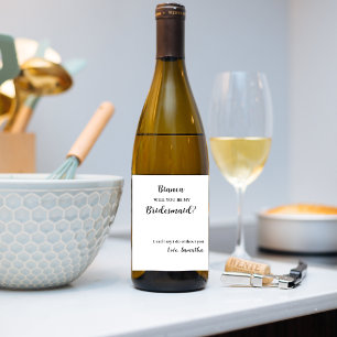 Rótulo De Garrafa De Cerveja A proposta da Bridesmaid será minha Bridesmaid