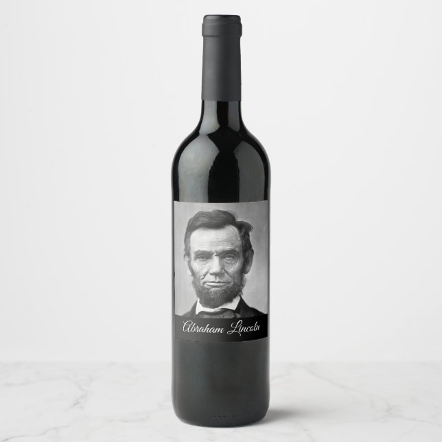 Rótulo De Garrafa De Cerveja Abraham Lincoln - Presidente (Frente)