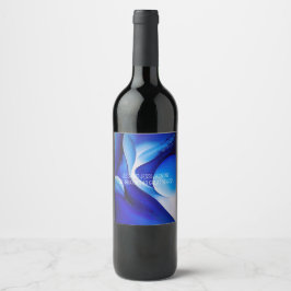 Rótulo De Garrafa De Cerveja Abstrato DE CORVAS AZUIS FLUINTES