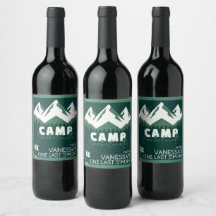 Rótulo De Garrafa De Cerveja Acampamento de Solteiras