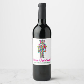 Rótulo De Garrafa De Cerveja Acrilílico Rosa Natal Gay Arco-íris Orgulho Vinho