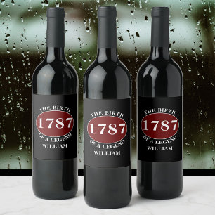 Rótulo De Garrafa De Cerveja Adicionar Nome E Ano Aniversário Preto