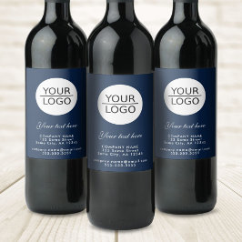 Rótulo De Garrafa De Cerveja Adicione seu Marinho de logotipo Promoção de texto