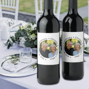 Rótulo De Garrafa De Cerveja Adicione Sua Própria Foto de Casal 45º Aniversário