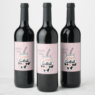 Rótulo De Garrafa De Cerveja adoro o monograma de dias de os namorados de vinho
