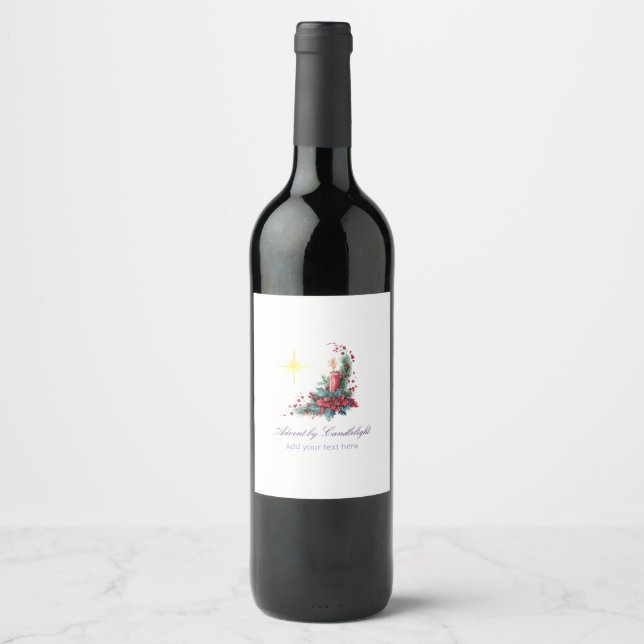 Rótulo De Garrafa De Cerveja Advento com Ministério de Mulheres à Luz de Velas  (Frente)