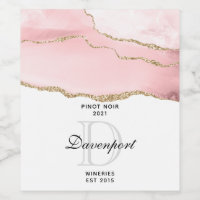 Agite de Blush Rosa com Elegante de Fita Dourada