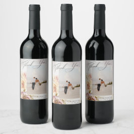 Rótulo De Garrafa De Cerveja Agradecimento de Casamento em Tela Pintada com Aqu