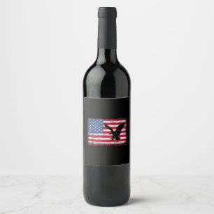 Rótulo De Garrafa De Cerveja Águia da Bandeira Americana EUA
