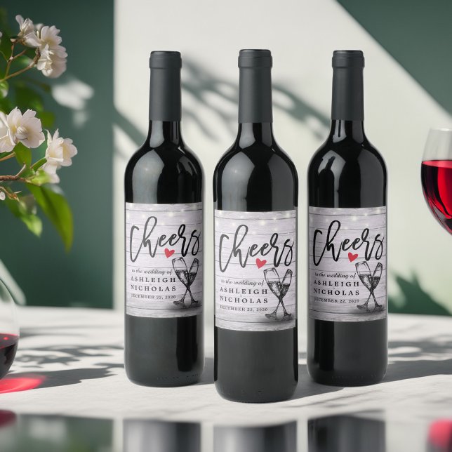 Rótulo De Garrafa De Cerveja Alegria Para O Casamento Vinhos Espumantes Madeira (Criador carregado)