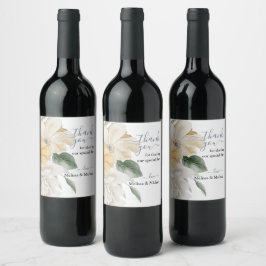 Rótulo De Garrafa De Cerveja ALGO AZUL - Casamento Floral Elegante