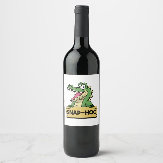 Rótulo De Garrafa De Cerveja Amante de jacaré engraçado e crocodilo do zoológic (Frente)