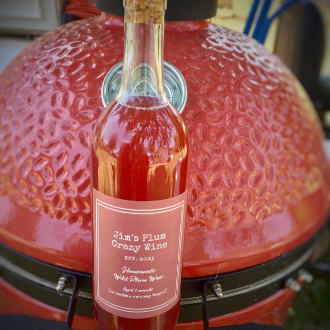 Rótulo De Garrafa De Cerveja Ameixa Selvagem Caseira Divertida Personalizada (Fun personalized wine labels for your homemade wine. )