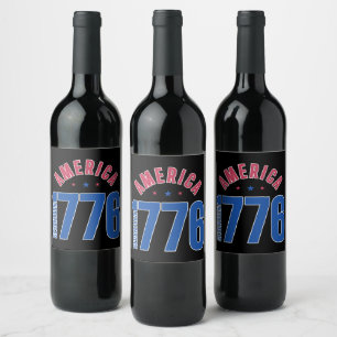 Rótulo De Garrafa De Cerveja AMÉRICA 1776 ano da liberdade