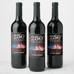 Rótulo De Garrafa De Cerveja América 250 Anos 4 de Julho
