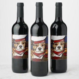 RÓTULO DE GARRAFA DE CERVEJA AMERICANO STAFFORDSHIRE TERRIER