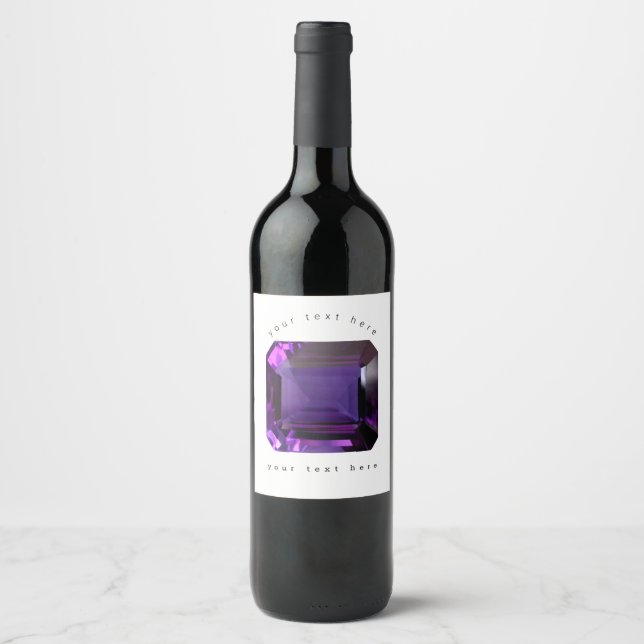 Rótulo De Garrafa De Cerveja Ametyst Gemstone Purple (Frente)