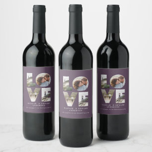 Rótulo De Garrafa De Cerveja Amor 4 foto simples, ameixa de presente personaliz