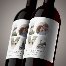 Rótulo De Garrafa De Cerveja Amor 4 foto simples presente personalizado moderno
