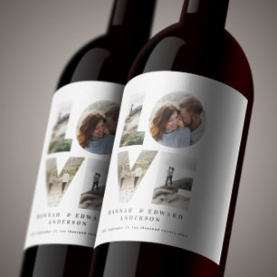 Rótulo De Garrafa De Cerveja Amor 4 foto simples presente personalizado moderno