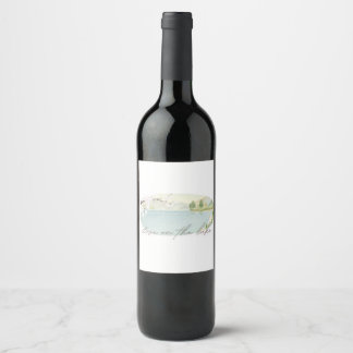 Rótulo De Garrafa De Cerveja Amor no Lago | Design de Casamento Floral no Lago