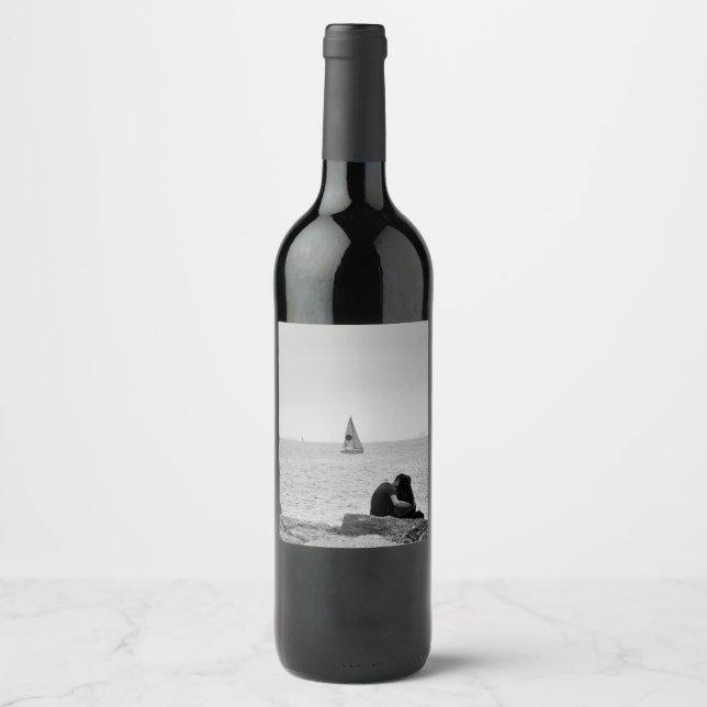Rótulo De Garrafa De Cerveja Amor por mar (Frente)