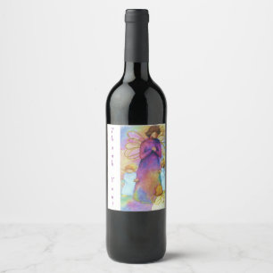 RÓTULO DE GARRAFA DE CERVEJA ANGELS ANGÉIS ANGELIC OBRIGADO VINHO