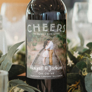 Rótulo De Garrafa De Cerveja Anima Ideia Simples de Recepção de casamento Fot