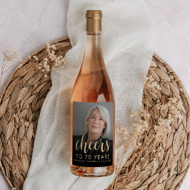 Rótulo De Garrafa De Cerveja Animadores de Fotos da Festa de aniversário 70