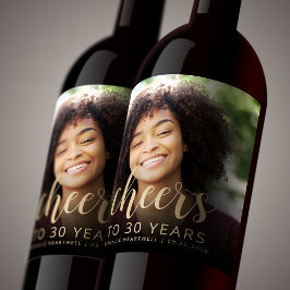 Rótulo De Garrafa De Cerveja Animadores de Fotos do aniversário de 30 anos