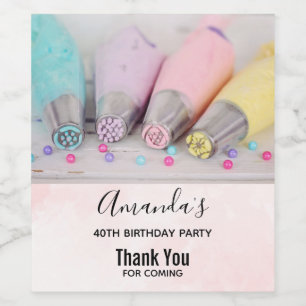 Rótulo De Garrafa De Cerveja Aniversário das ferramentas de decoração de bol