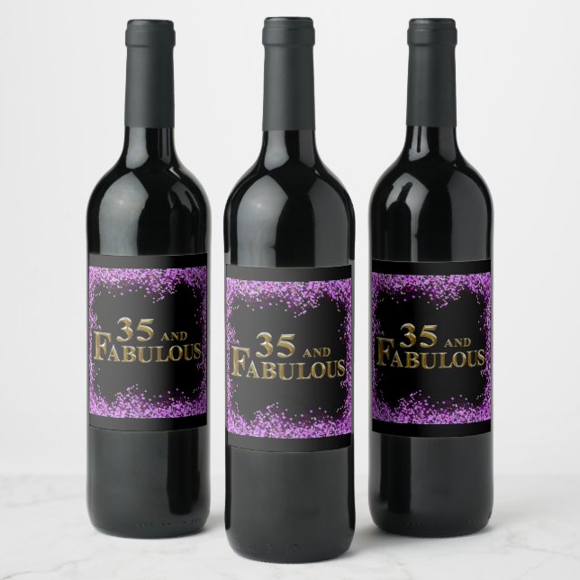 Rótulo De Garrafa De Cerveja Aniversário de 35 anos (Garrafas)