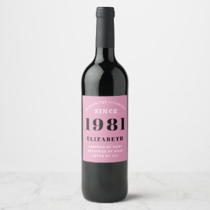 Rótulo De Garrafa De Cerveja aniversário de 40 anos 1981 - Personalizada por u